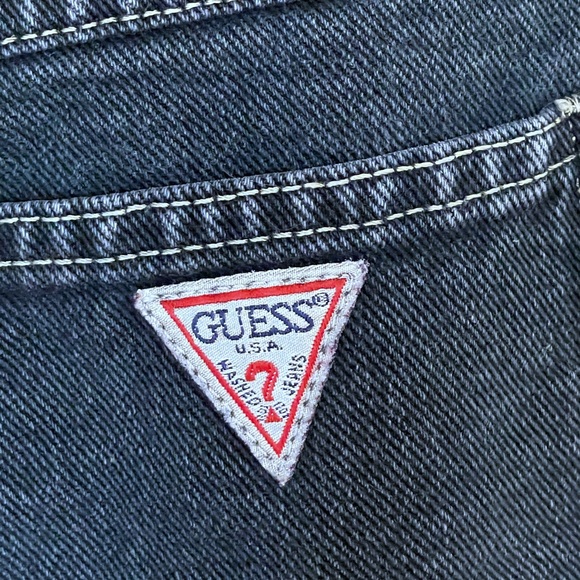 Vintage GUESS faded black/charcoal denim jeans, made in Canada π¨π¦ , size 32 - Picture 6 of 16